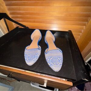 Restricted Blue and Tan Women's Flats